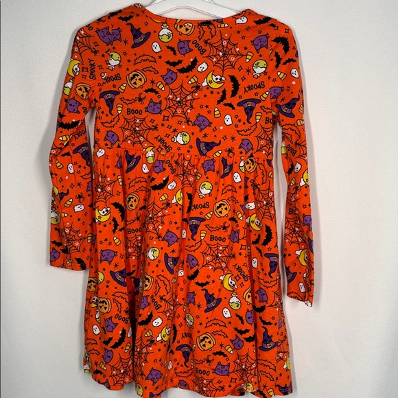 💜3/$15 Children’s Place Halloween Themed Orange Dress - Picture 5 of 7